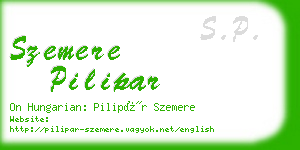 szemere pilipar business card